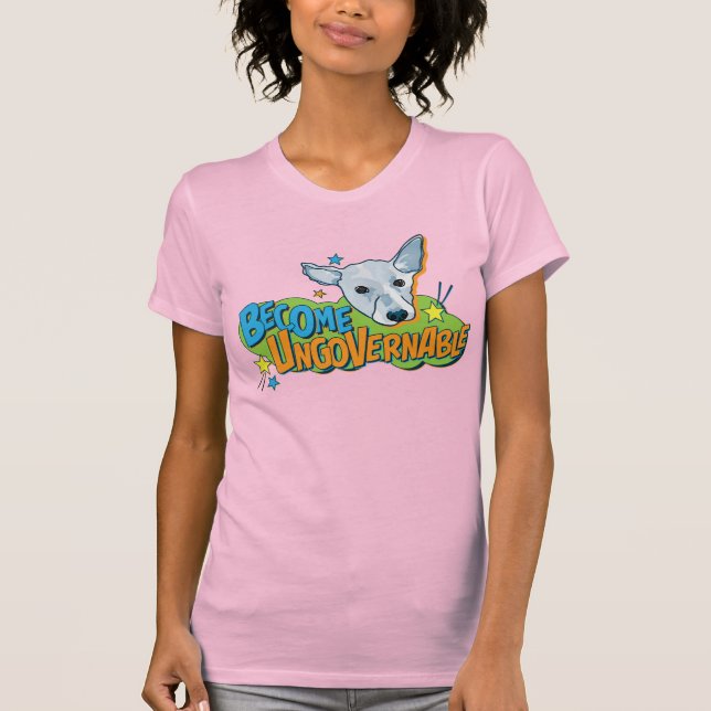 Camiseta rosada para mujeres de escrúpulos (Anverso)