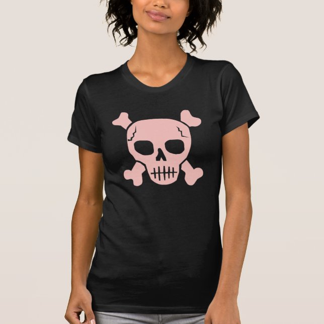 Camiseta rosada y marrón del cráneo (Anverso)