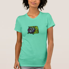 Camiseta rosada y púrpura de la tortuga del estilo