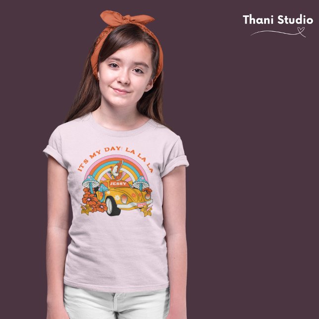 Camiseta Rosado del partido de cumpleaños Flashback Retro V (Subido por el creador)