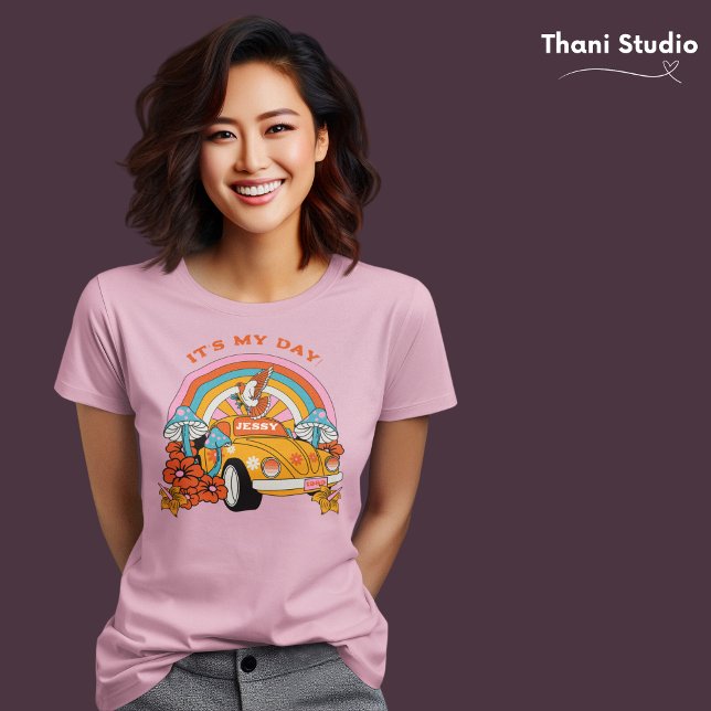 Camiseta Rosado del partido de cumpleaños Flashback Retro V (Subido por el creador)