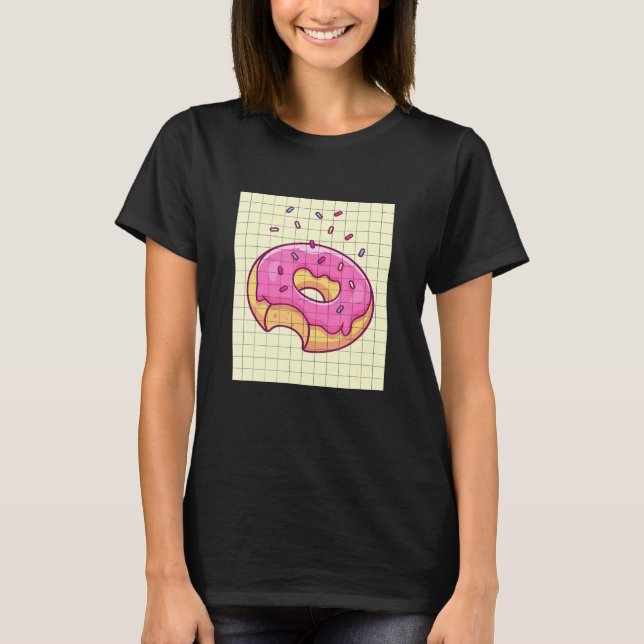 Camiseta Rosado Sprinkle Donut Doughnut Alimento de aliment (Anverso)