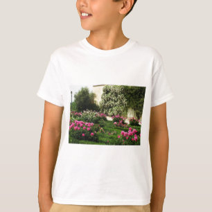 Camiseta Rosaleda rosada y blanca