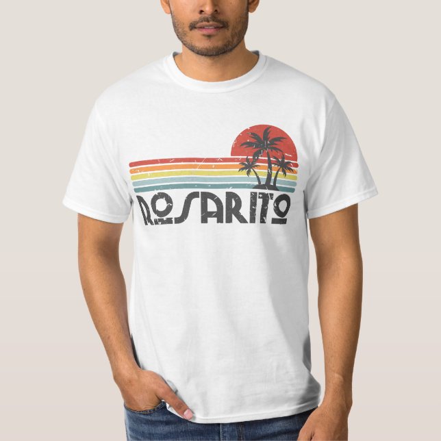 Camiseta Rosarito México - Retro playa mexicana Vinta de so (Anverso)