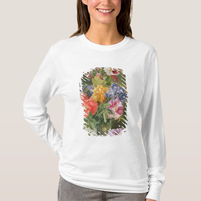 Camiseta Rosas, amapola y Pelargonia (Anverso)