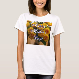 Camiseta Rosas amarillas del Día de la Madre Feliz