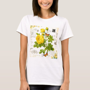 Camiseta rosas amarillas vintage