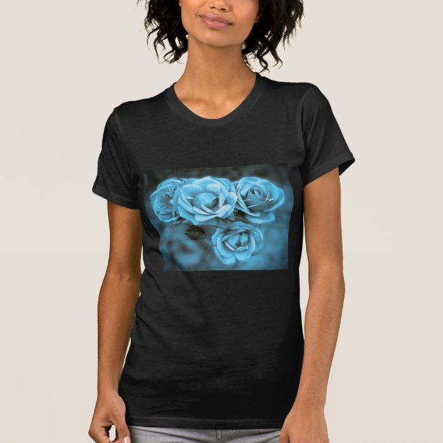 Camiseta Rosas azules del vintage (Anverso)