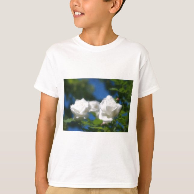 Camiseta Rosas blancas (Anverso)