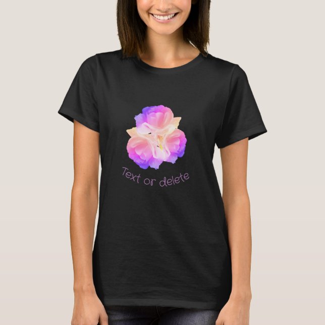 Camiseta Rosas Blancas Con Gotas De Lluvia Bouquet Personal (Anverso)