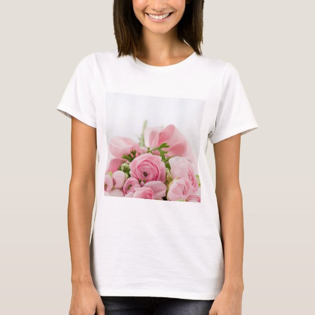 Camiseta Rosas Bodas rosados (Anverso)
