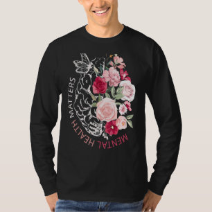 Camiseta Rosas Concienciación sobre la salud mental en el c