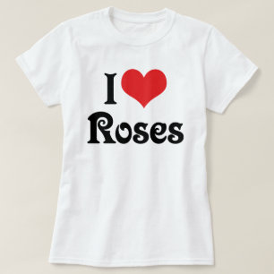 Camiseta Rosas Corazón que Amo - Amante del Jardín de Flore