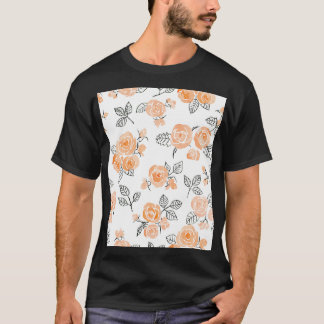 Camiseta Rosas de acuarela: fondo blanco de tinta