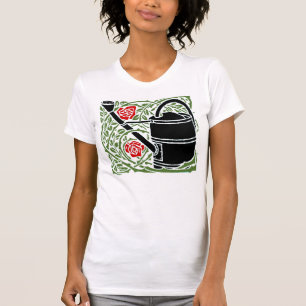 Camiseta Rosas de Art Nouveau y latas de agua