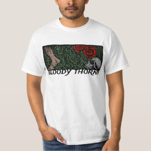 Camiseta Rosas De Calavera Tardones Pies Floral De Colores