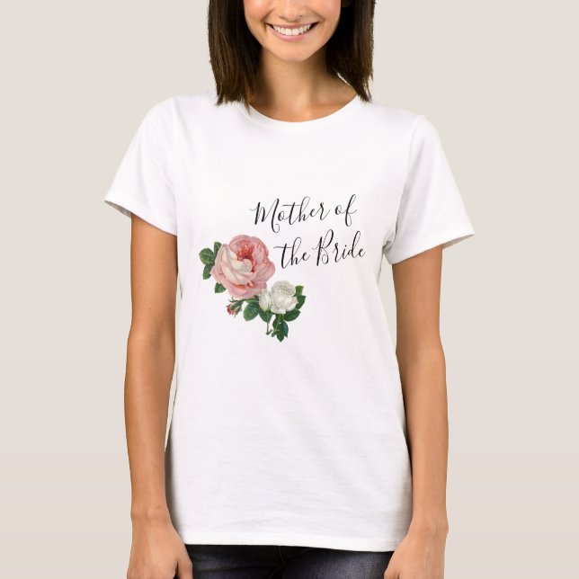 Camiseta Rosas de flores elegantes y modernas madre de la n (Anverso)