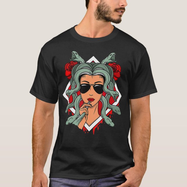 Camiseta Rosas de gafas de sol de mitología griega de las s (Anverso)