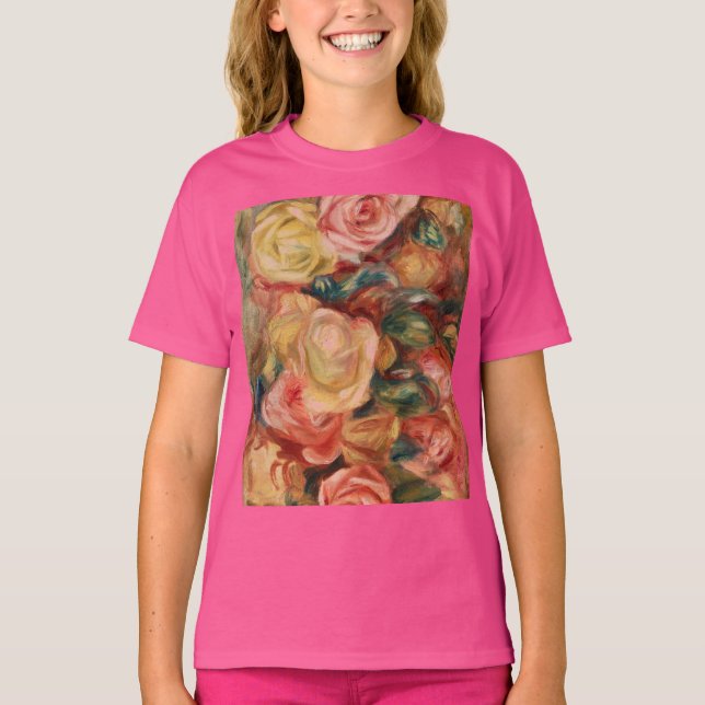 Camiseta Rosas de Renoir Impresionist Painting (Anverso)