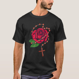 Camiseta Rosas De Tiras Rosarias Católicas Reza El Rosario