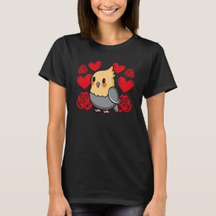 Camiseta Rosas del El día de San Valentín del amor Cockatie