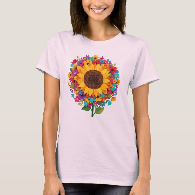 Camiseta Rosas do verão  (Anverso)