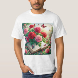Camiseta Rosas en el Jardín: Un Refugio de Belleza