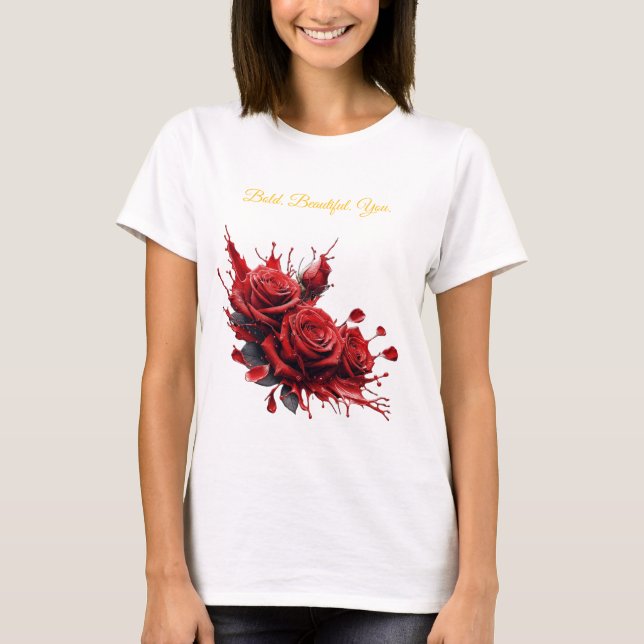 Camiseta Rosas en flor - Cumpleaños elegante (Anverso)