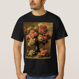 Camiseta Rosas en un jarrón de Pierre Renoir, Arte fino vin