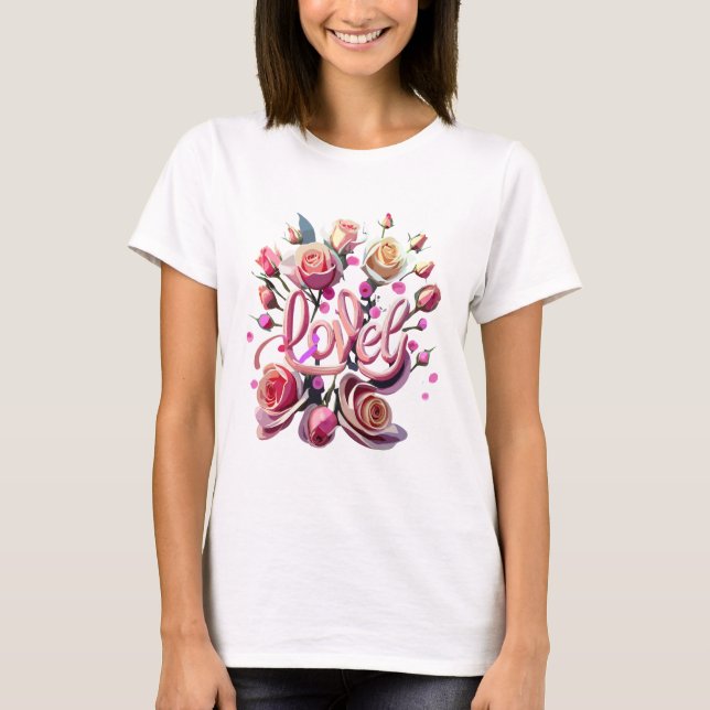 Camiseta Rosas encantadores (Anverso)