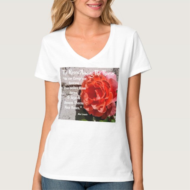 Camiseta Rosas Entre las Espinas  Mujer (Anverso)