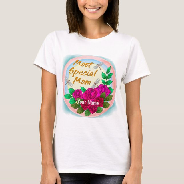 Camiseta Rosas especiales de mamá (Anverso)