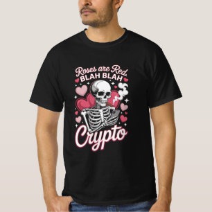 Camiseta Rosas Esqueleto Criptográficas Son Rojas Blah Blah