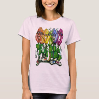 Camiseta Rosas Fiesta Arcoiris