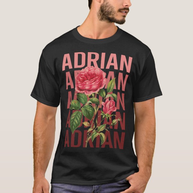 Camiseta Rosas Hermosas - Adrian Nombre (Anverso)