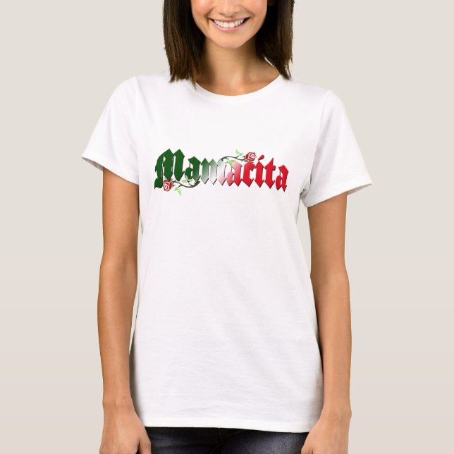 Camiseta Rosas Mamacita (Anverso)