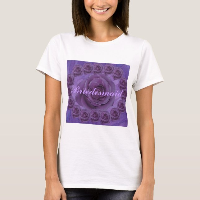 Camiseta Rosas morados (Anverso)