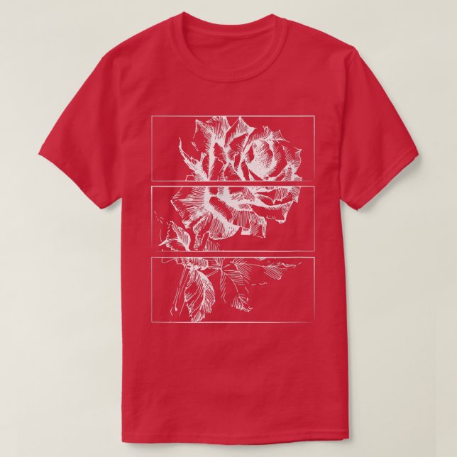 Camiseta Rosas negros Ropa estética Ropa suave Grunge Ropa (Diseño del anverso)