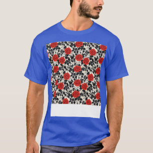 Camiseta Rosas Patrón Sin Marea Bonito Flor Floral Bud Th