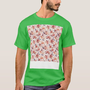 Camiseta Rosas Patrón Sin Marea Bonito Flor Floral Bud Th