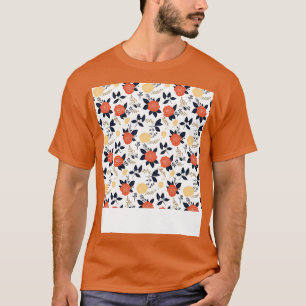 Camiseta Rosas Patrón Sin Marea Bonito Flor Floral Bud Th