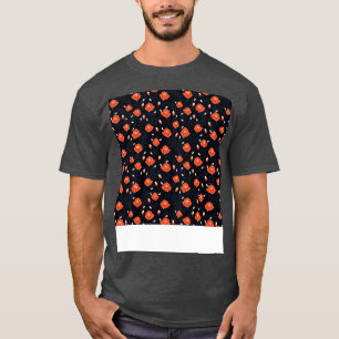 Camiseta Rosas Patrón Sin Marea Bonito Flor Floral Bud Th