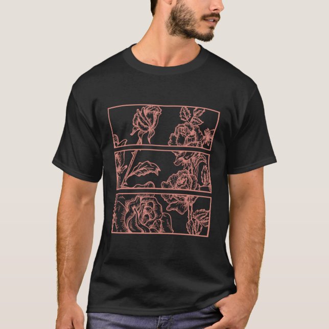 Camiseta Rosas Peach Punk de Gótico suave estético Grunge P (Anverso)