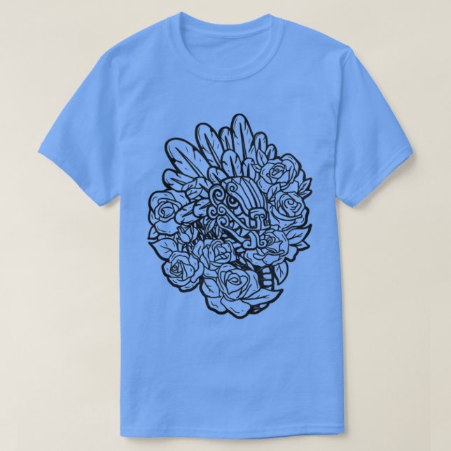 Camiseta Rosas Quetzalcoatales Antiguo Azteca Serpent Mayan (Diseño del anverso)