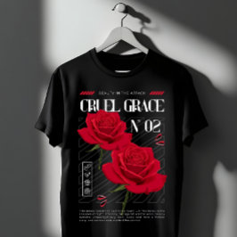 Camiseta Rosas Rojas Cruel Gracia Gótico Gráfico
