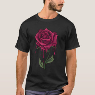 Camiseta Rosas Rojas Estética Suave Ropa Grunge Punk Egirl