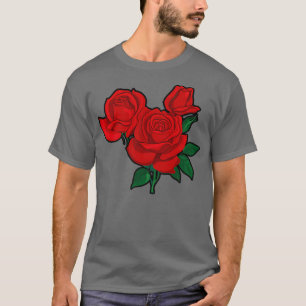 Camiseta Rosas rojas para hombres, mujeres y jóvenes