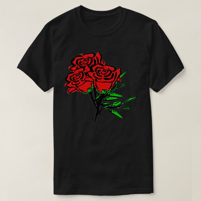 Camiseta Rosas rojas para hombres mujeres y jóvenes TShirt (Diseño del anverso)