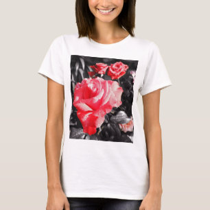 Camiseta Rosas rojas románticas