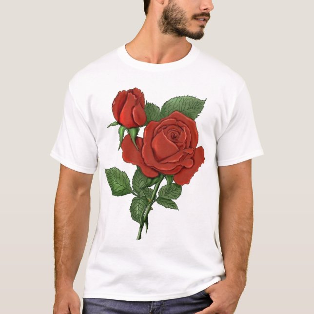Camiseta Rosas rojos (Anverso)